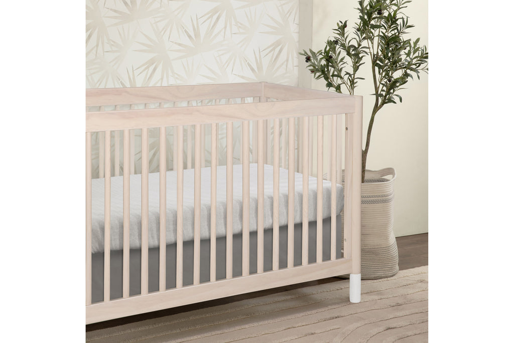 M12901NXW,Gelato 4-in-1 Convertible Crib  White Color Feet With Toddler Bed Conversion Kit in Washed Natural