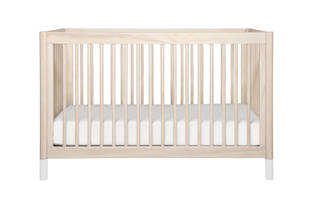 M12901NXW,Gelato 4-in-1 Convertible Crib  White Color Feet With Toddler Bed Conversion Kit in Washed Natural