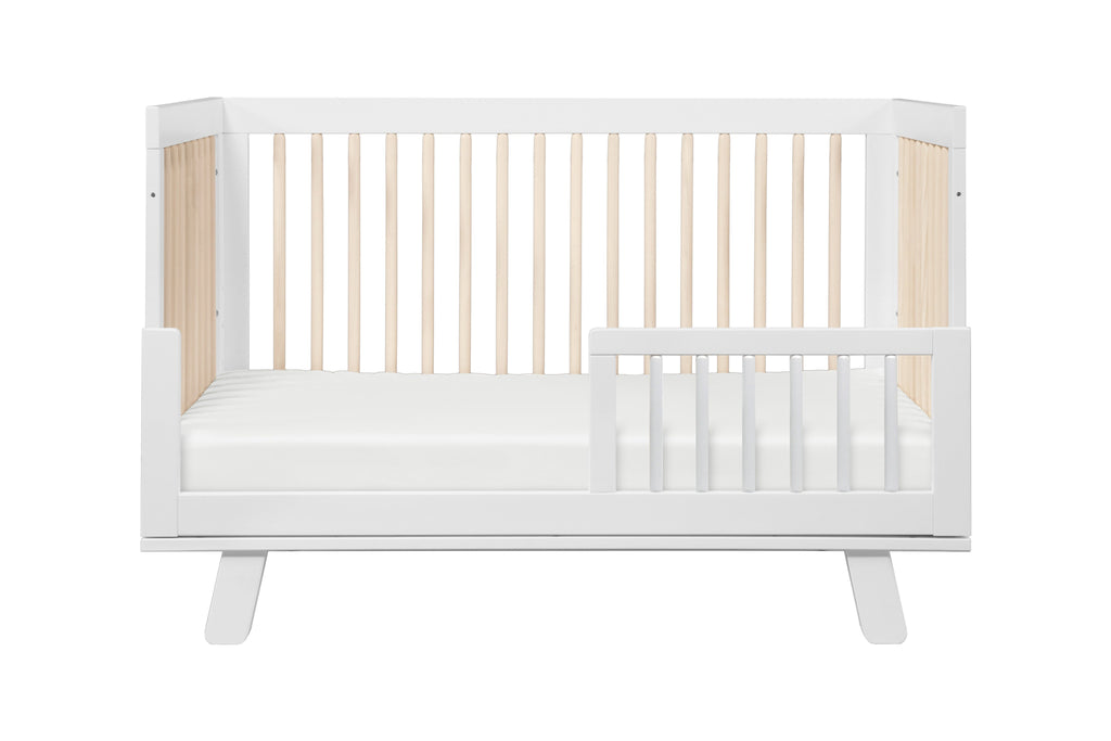 M4201WNX,Hudson 3-in-1 Convertible Crib Toddler Bed Conversion Kit in White/Washed Natural