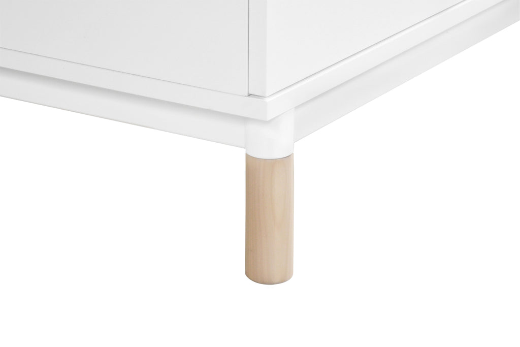 M12923WNX,Gelato 3-Drawer Changer Dresser  Washed Natural Kb w/Removable Changing Tray In White