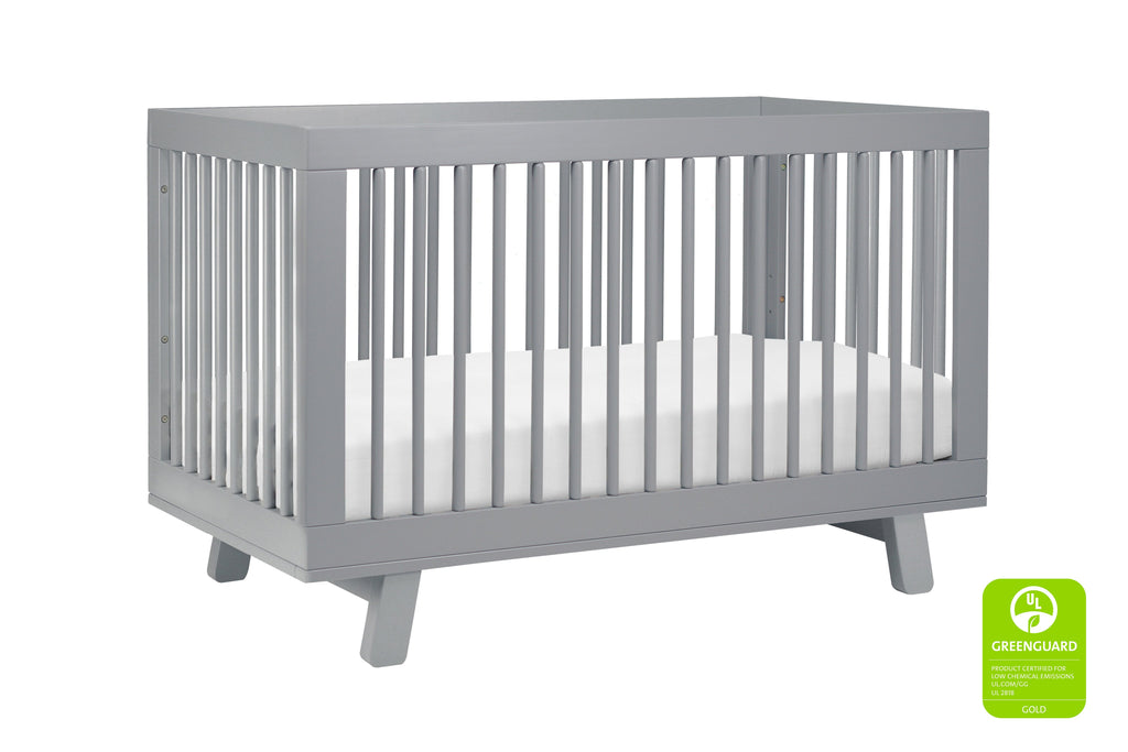 M4201G,Hudson 3-in-1 Convertible Crib with Toddler Bed Conversion Kit in Grey Finish