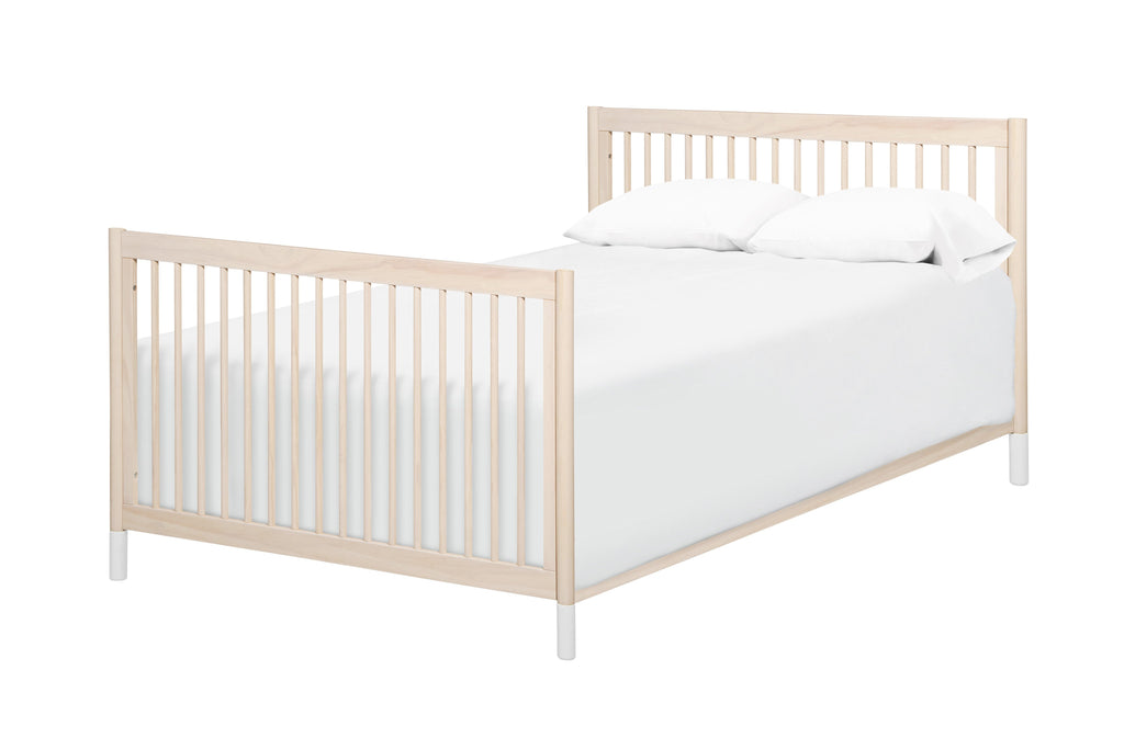 M12901NXW,Gelato 4-in-1 Convertible Crib  White Color Feet With Toddler Bed Conversion Kit in Washed Natural