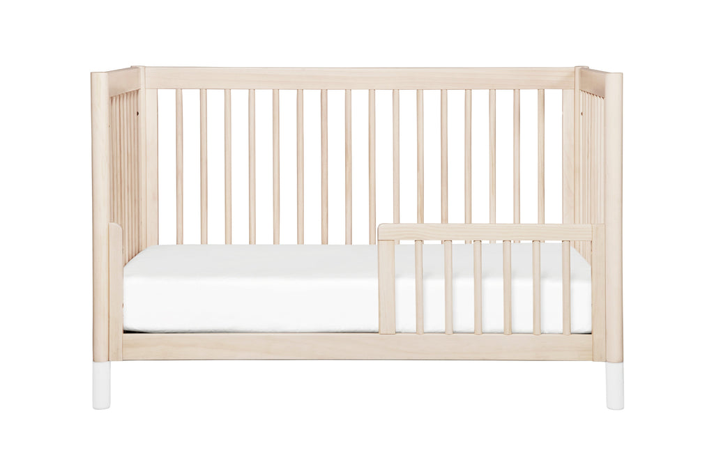 M12901NXW,Gelato 4-in-1 Convertible Crib  White Color Feet With Toddler Bed Conversion Kit in Washed Natural