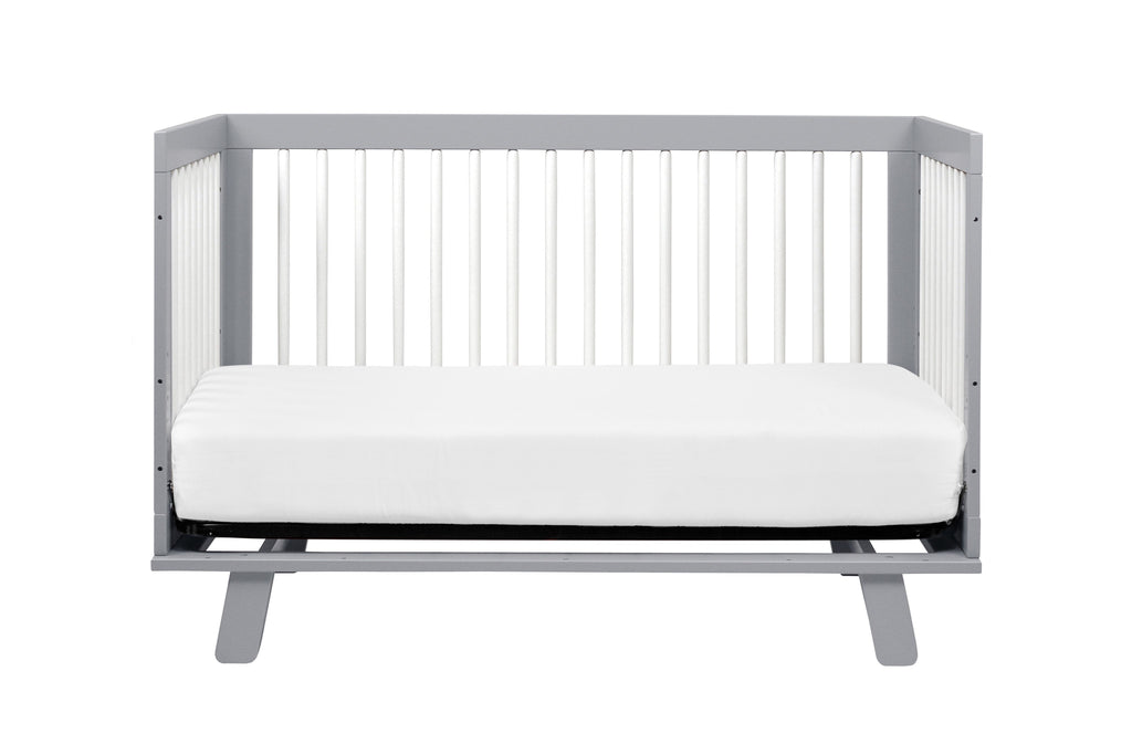 M4201GW,Hudson 3-in-1 Convertible Crib with Toddler Bed Conversion Kit in Grey/White