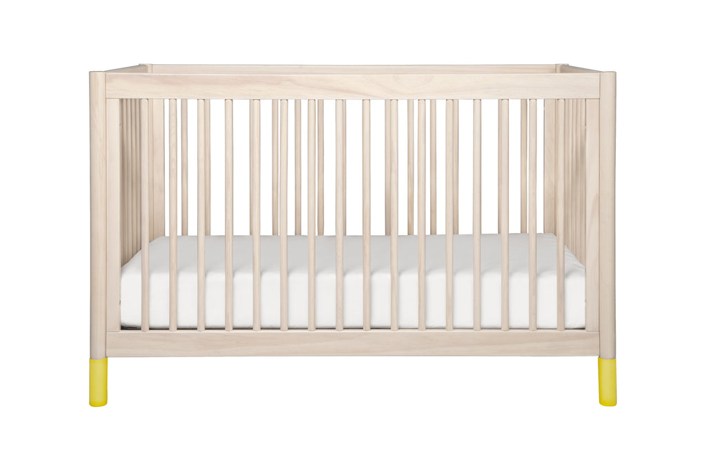 M12901NXW,Gelato 4-in-1 Convertible Crib  White Color Feet With Toddler Bed Conversion Kit in Washed Natural