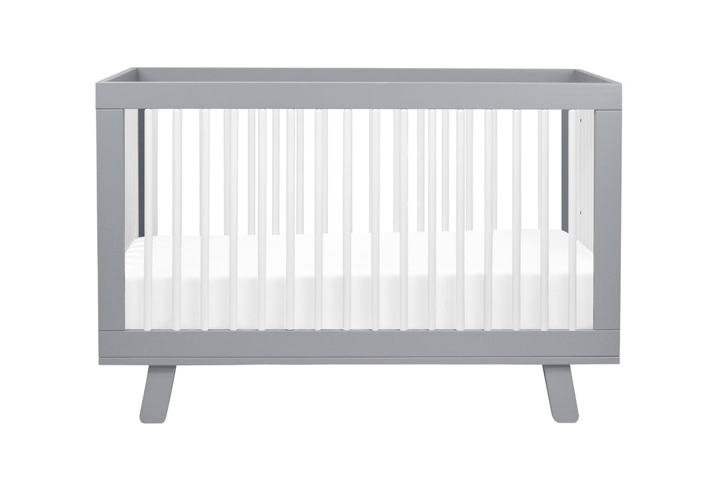 M4201GW,Hudson 3-in-1 Convertible Crib with Toddler Bed Conversion Kit in Grey/White