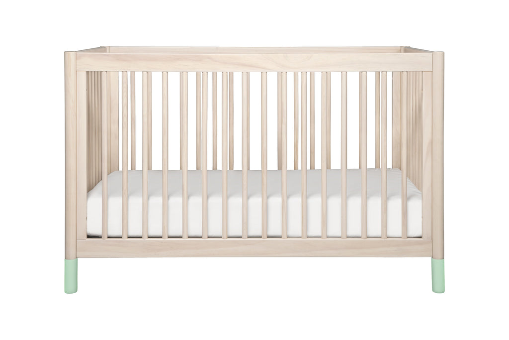 M12901NXW,Gelato 4-in-1 Convertible Crib  White Color Feet With Toddler Bed Conversion Kit in Washed Natural